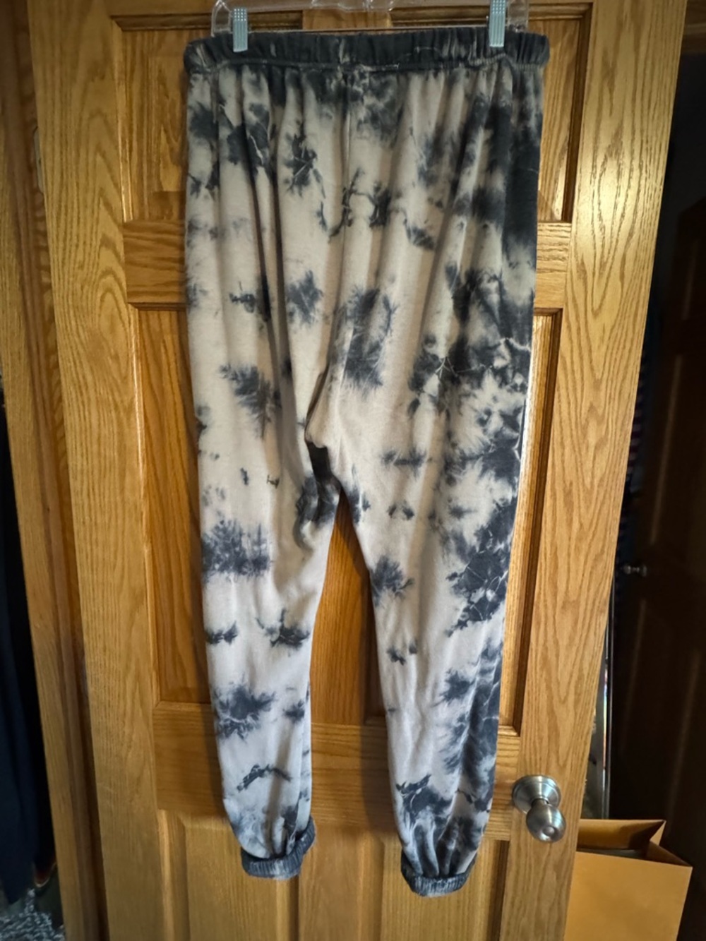 Aviator Nation Men’s Tie-Dye Jogger Pants - Cream Black - Picture 2 of 3